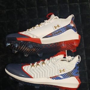 Under Armour Red White Blue Cleats